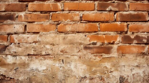 Red brick wall background, texture pattern for continuous replicate, Generative AI illustration photo