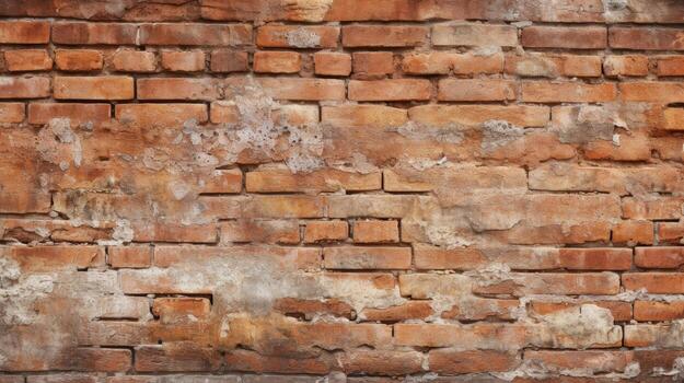 Red brick wall background, texture pattern for continuous replicate, Generative AI illustration photo