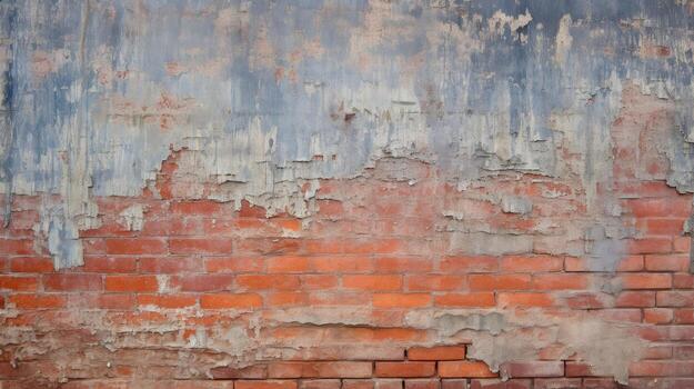 Red brick wall background, texture pattern for continuous replicate, Generative AI illustration photo