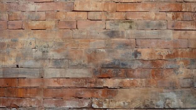 Red brick wall background, texture pattern for continuous replicate, Generative AI illustration photo