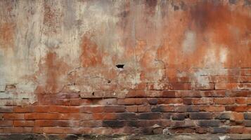 Red brick wall background, texture pattern for continuous replicate, Generative AI illustration photo