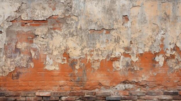 Red brick wall background, texture pattern for continuous replicate, Generative AI illustration photo