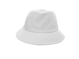 White bucket hat isolated PNG transparent