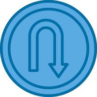 U Turn Vector Icon Design