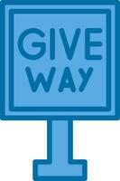 Give Way Vector Icon Design