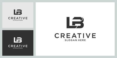 LB or BL initial letter logo design vector