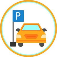 diseño de icono de vector de aparcamiento de coche