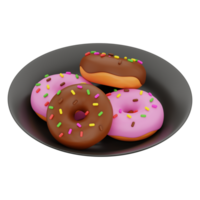 3D Donut Illustration png