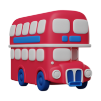 Londres autobús 3d hacer icono png