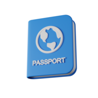 Passport 3D render icon png