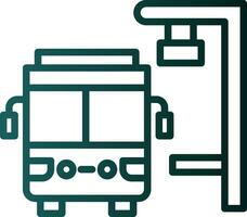 Bus Stop Vector Icon Design