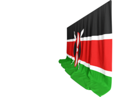 Swahili Flag Curtain in 3D Rendering Embracing Kenya's Natural Beauty png