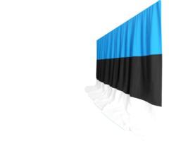 Estônia bandeira cortina dentro 3d Renderização eritreia rico história png