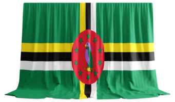 Dominique drapeau rideau dans 3d le rendu embrassement celui de la Dominique la nature png