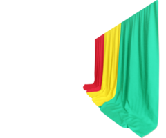 Guinea vlag gordijn in 3d renderen omarmen guinee verscheidenheid png