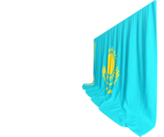 kazakh bandera cortina en 3d representación celebrando Kazajstán Rico cultura png