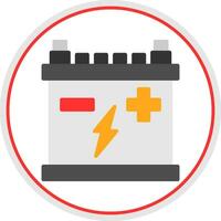 Car battery Vector Icon Design