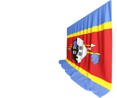 Eswantini bandeira cortina dentro 3d Renderização Estónia resiliência png