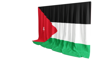 Arabic Flag Curtain in 3D Rendering Jordan's Timeless Legacy png