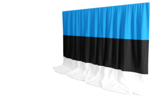 Estônia bandeira cortina dentro 3d Renderização eritreia rico história png