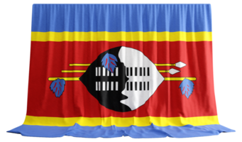 Eswantini bandeira cortina dentro 3d Renderização Estónia resiliência png