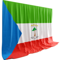 Equatorial Flag Curtain in 3D Rendering Embracing Equatorial Guinea's Diversity png