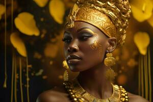 African goddess. Generate Ai photo