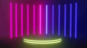 Video animation of the background of the glowing bar lights moving behind the stage