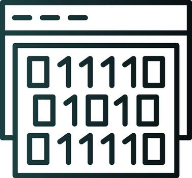 diseño de icono de vector de código binario