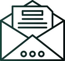 Open mail Vector Icon Design