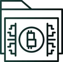 Bitcoin storage Vector Icon Design
