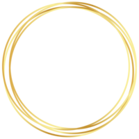 Golden circle frame border clipart png