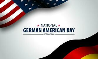 National German American Day October 6 background Vector Illustration
