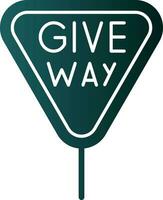 Give Way Vector Icon Design