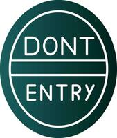 Do Not Enter Vector Icon Design