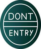 Do Not Enter Vector Icon Design