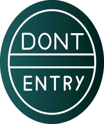 Do Not Enter Vector Icon Design