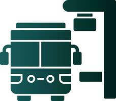 Bus Stop Vector Icon Design