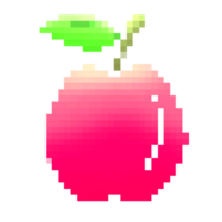 pixel äpple frukt png