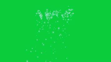 Fountain water drops Falling effect animation isolated on green screen background video