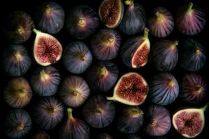 Fresh figs background. Generate Ai photo