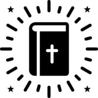 solid icon for bible vector