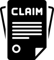 solid icon for claimed vector