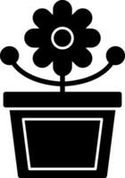 Flower Pot Vector Icon Design