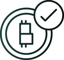 Bitcoin accepted Vector Icon Design