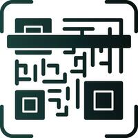 qr código escanear vector icono diseño