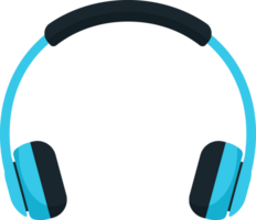 Blue headphone illustration png