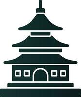 Asian temple Vector Icon Design