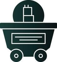 Mine cart Vector Icon Design