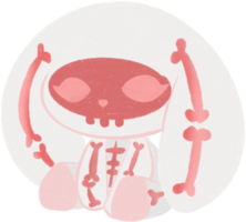 Víspera de Todos los Santos rosado esqueleto blanco Conejo png